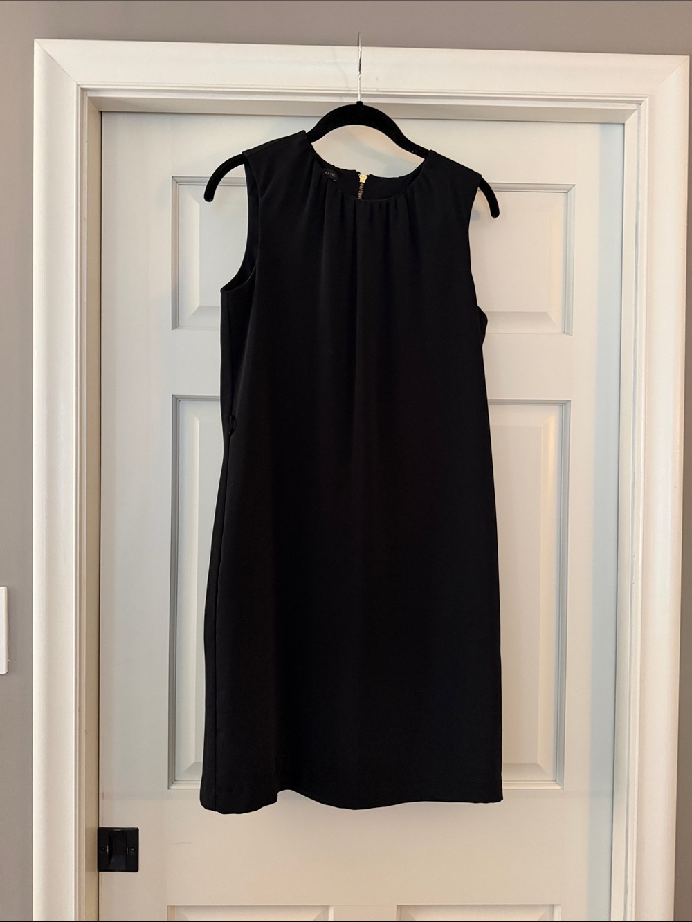 Zara Black Sleeveless Mini Shift Dress